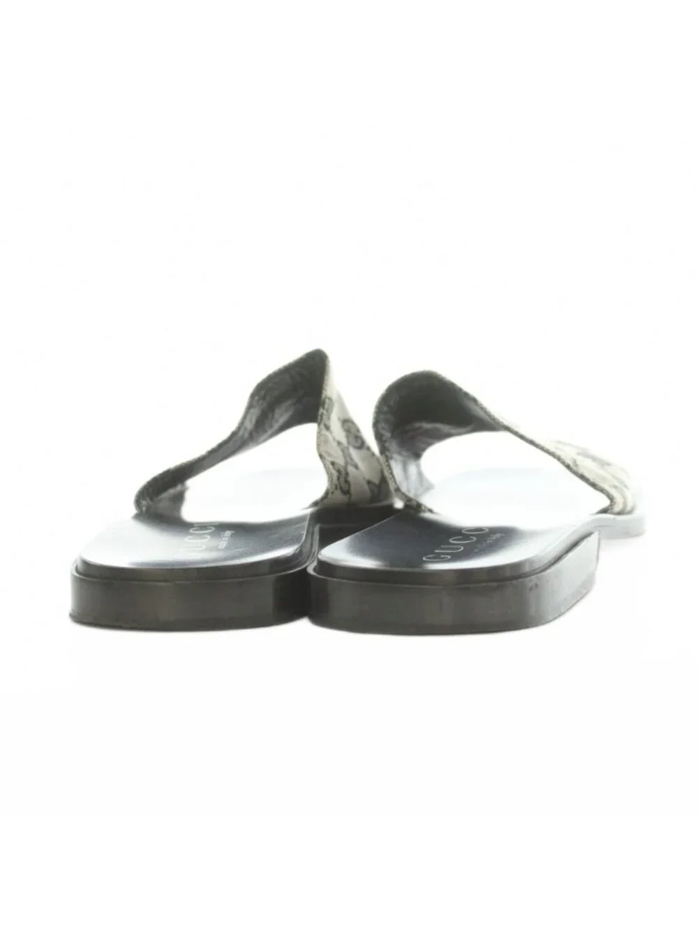Gucci GG Canvas Slide Sandals 40 Black